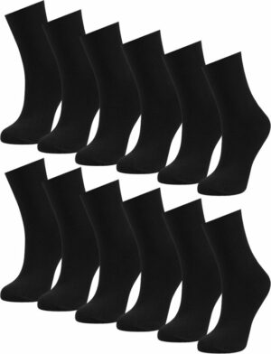 Bamboe Sokken - Bamboelo Sock - Maat 39-42 - Zwart - 12 paar - Naadloze Sokken